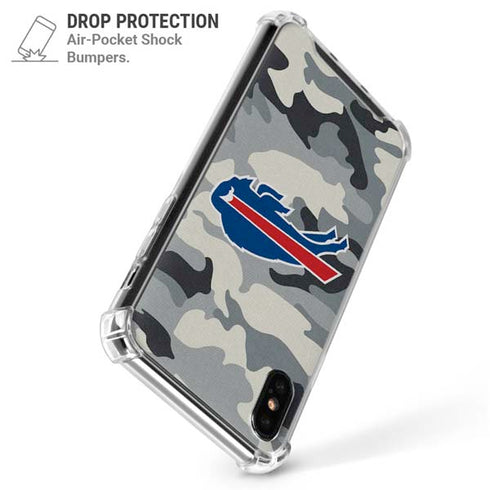 NFL Buffalo Bills Camo iPhone XS Max Clear Case